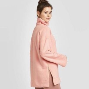 Joy Lab Blush Pink Side Zip Pullover Sz L